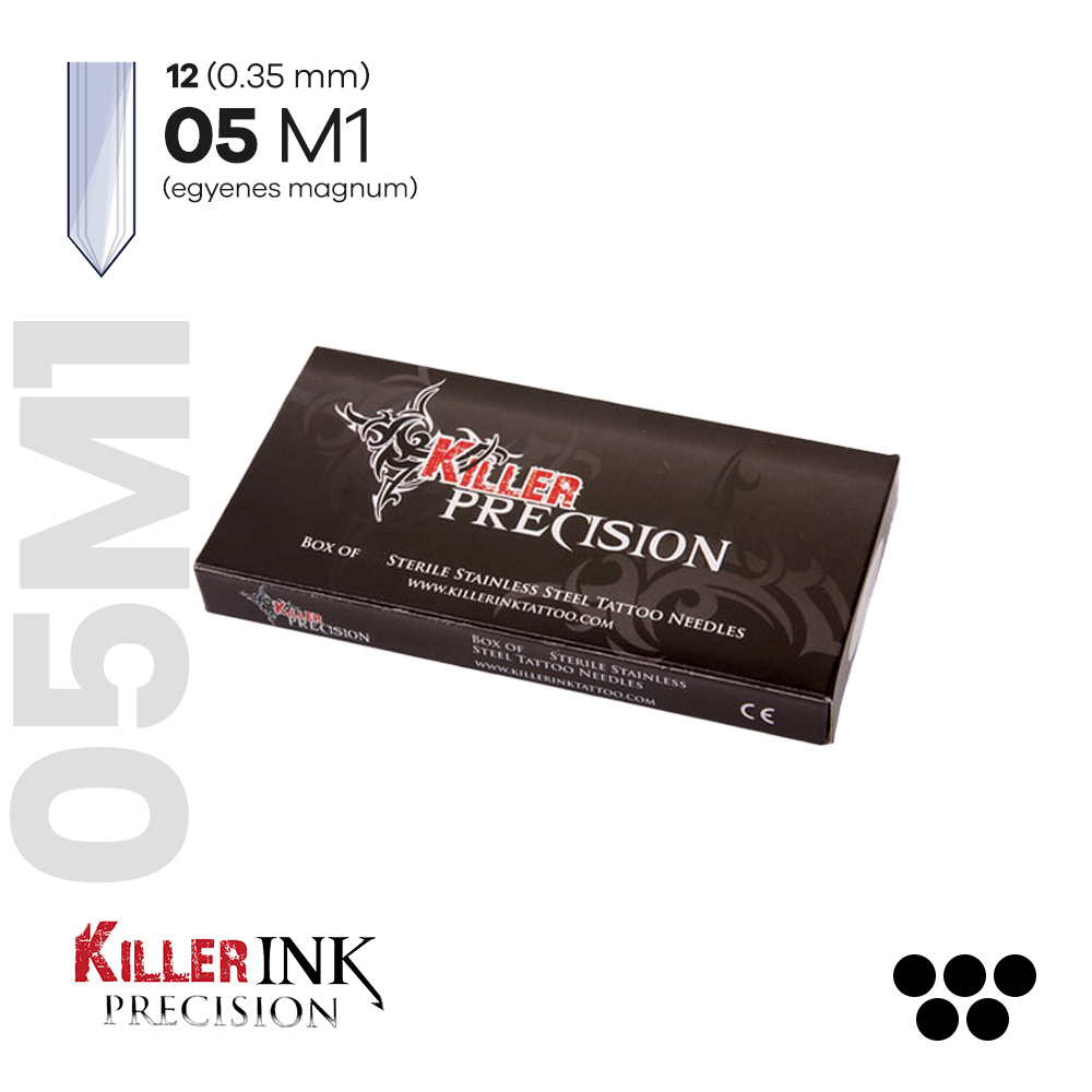 05M1 PRECISION Prémium tetováló tű - Nyitott magnum - (50db)