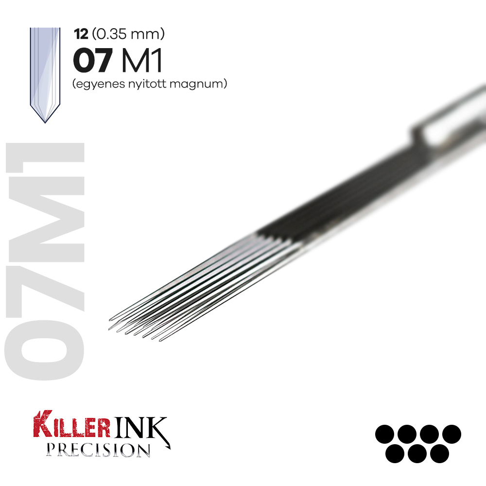 07M1 PRECISION Prémium tetováló tű - Nyitott magnum (5db)