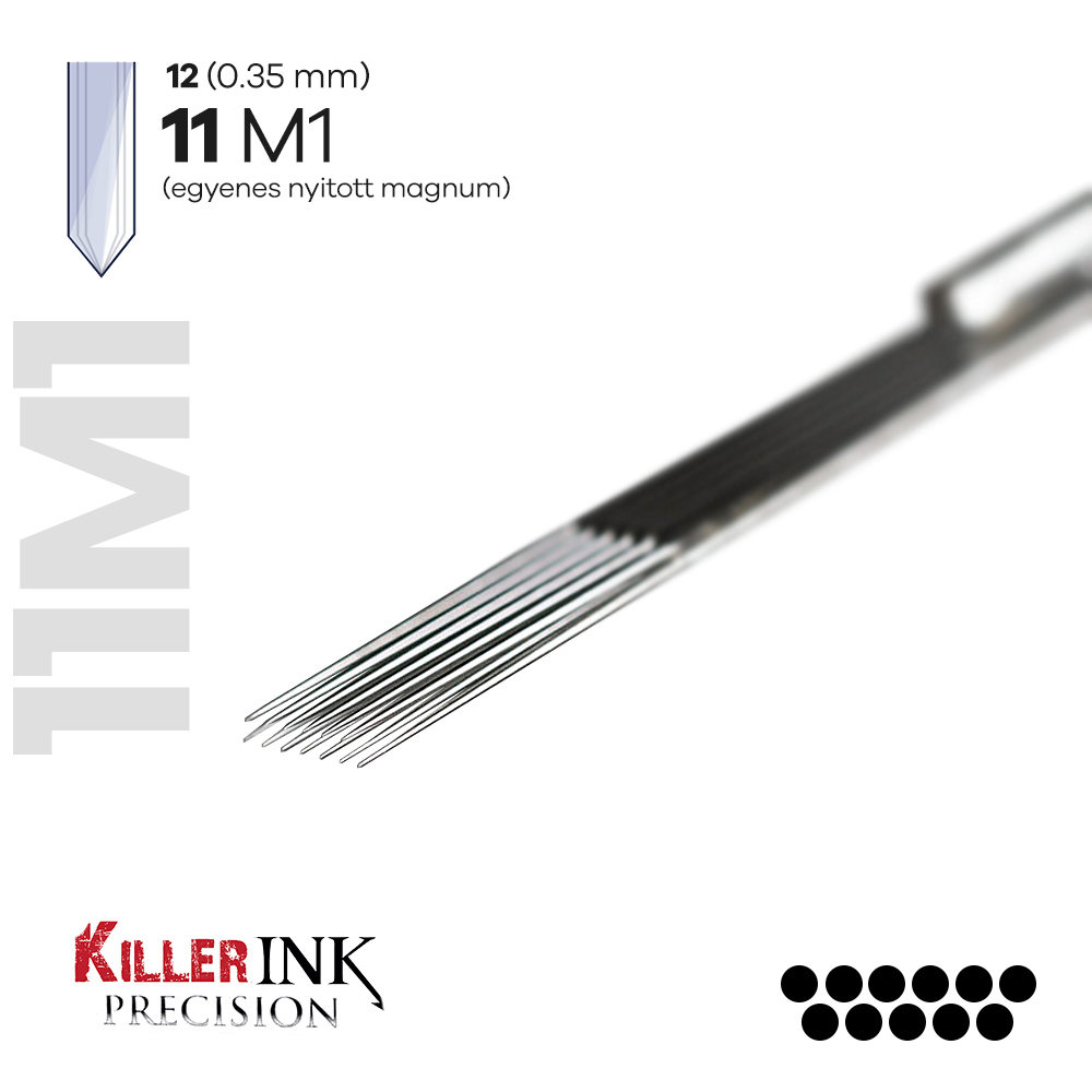 11M1 PRECISION Prémium tetováló tű - Nyitott magnum (5db)