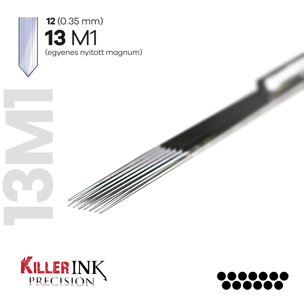 13M1 PRECISION Prémium tetováló tű - Nyitott magnum (5db)