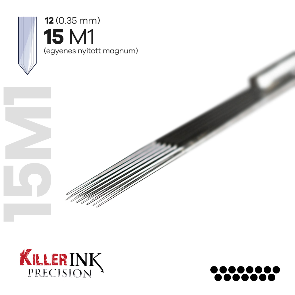 15M1 PRECISION Prémium tetováló tű - Nyitott magnum (5db)
