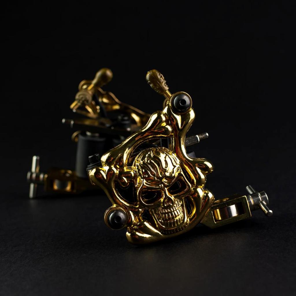Tekercses Tetoválógép - Gold Skull