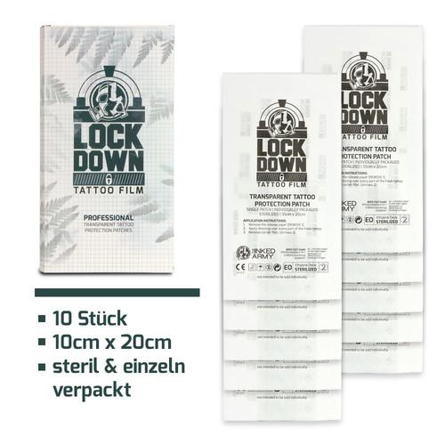 Lock Down 10db-os Second Skin Tetoválást Védő fólia (20x10cm) - The Inked Army