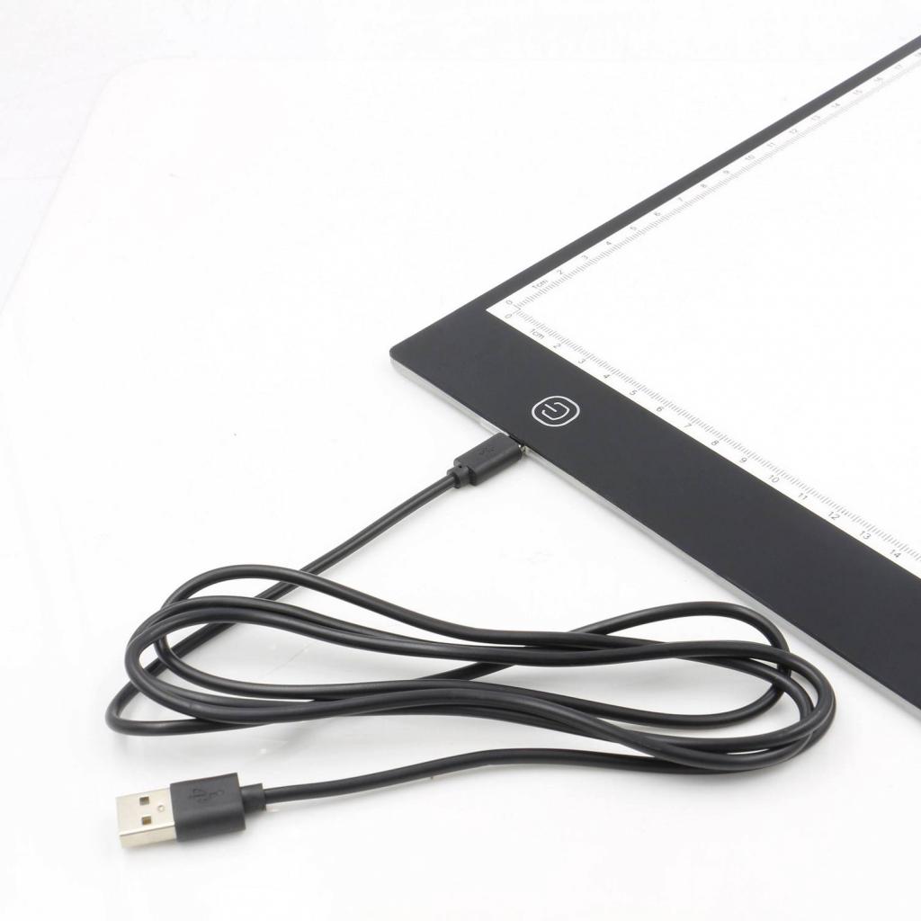 Szupervékony érintőképernyős A4-es méretű USB LED Rajztábla  (dimmelhető)