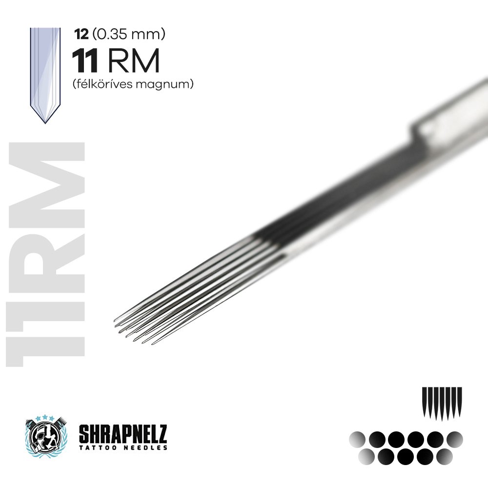 11RM Ívelt Magnum Tetoválótű (5db) - Shrapnelz