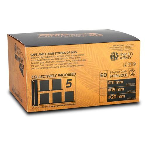 11mm-es Narancssárga Talpas Festéktartó Kupak (500db) / Steril csomagolásban