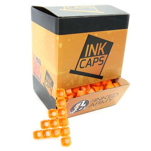 12mm-es Szögletes Narancssárga Összekapcsolható Festéktartó Kupak (800db)