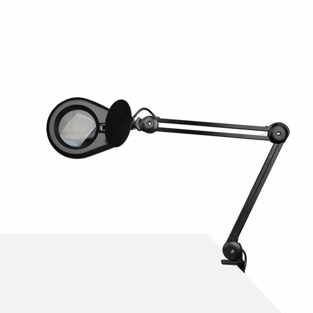 Asztallapra szerelhető 3D nagyító LED lámpa (Fekete)
