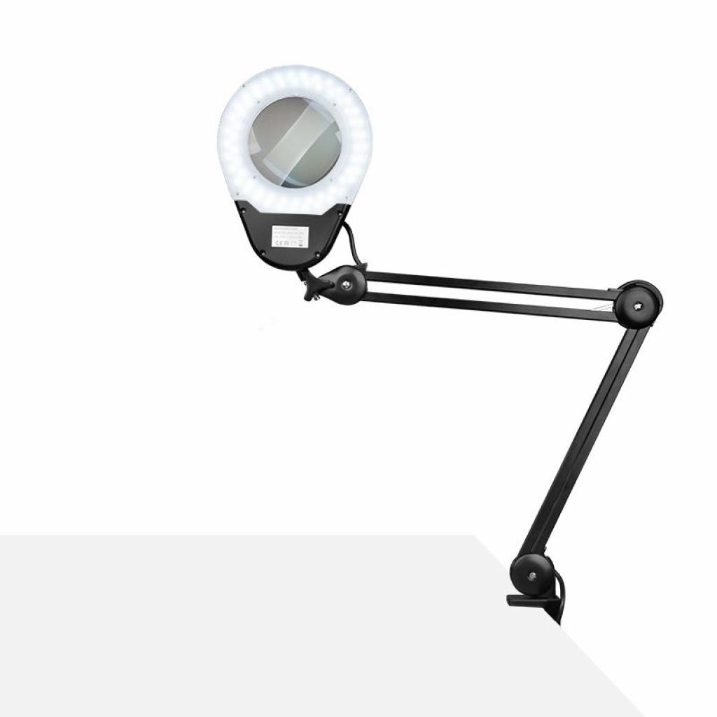 Asztallapra szerelhető 3D nagyító LED lámpa (Fekete)
