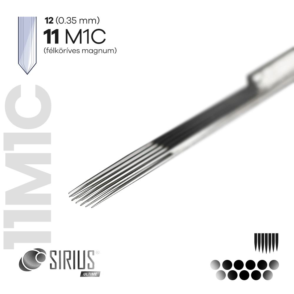 11 M1C (5db) Félköríves Magnum Tetoválótű - SIRIUS ULTIME