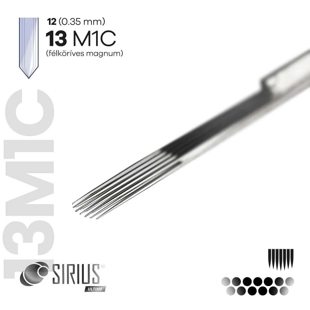 13 M1C (5db) Félköríves Magnum Tetoválótű - SIRIUS ULTIME