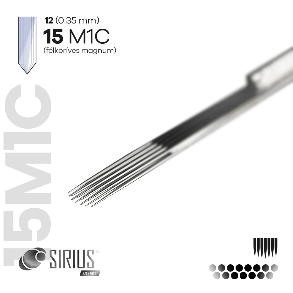 15 M1C (5db) Félköríves Magnum Tetoválótű - SIRIUS ULTIME