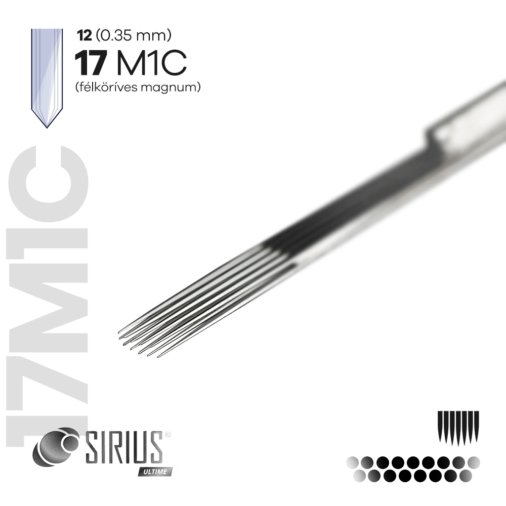 17 M1C (5db) Félköríves Magnum Tetoválótű - SIRIUS ULTIME