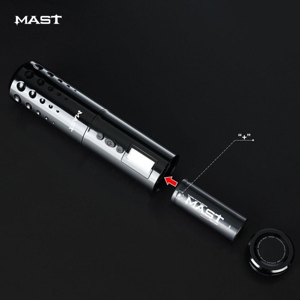 Vezetéknélküli Akkumlátoros Toll Tetoválógép + Cserélhetó pót akkumlátor (Fekete) - Mast Lancer
