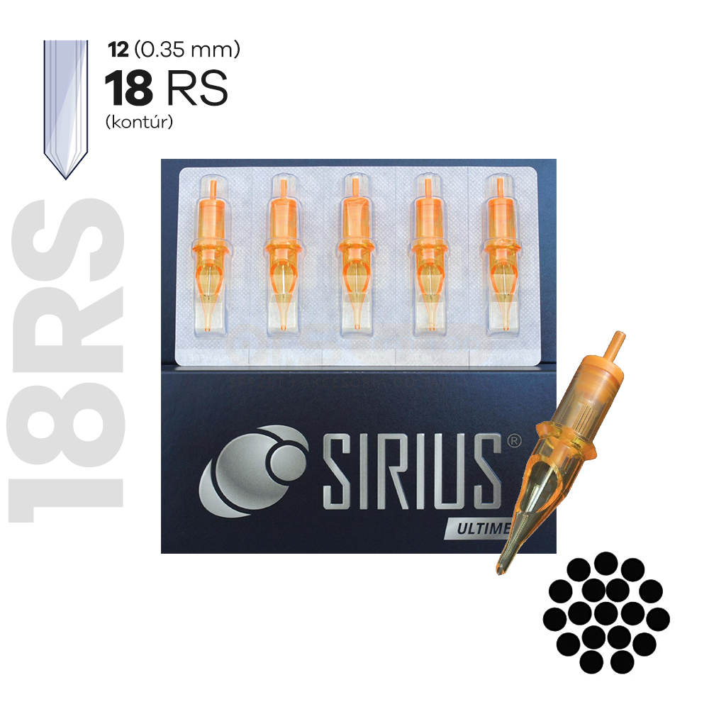1218RS 0.35mm-es Körsatír Tűmodul (20db) - Sirius Ultime
