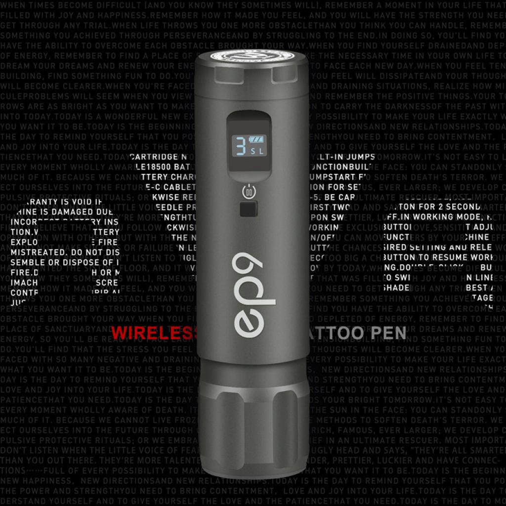AVA GT EP9 Vezeték nélküli akkumlátoros Pen Tetoválógép (Szürke) - 4,2mm