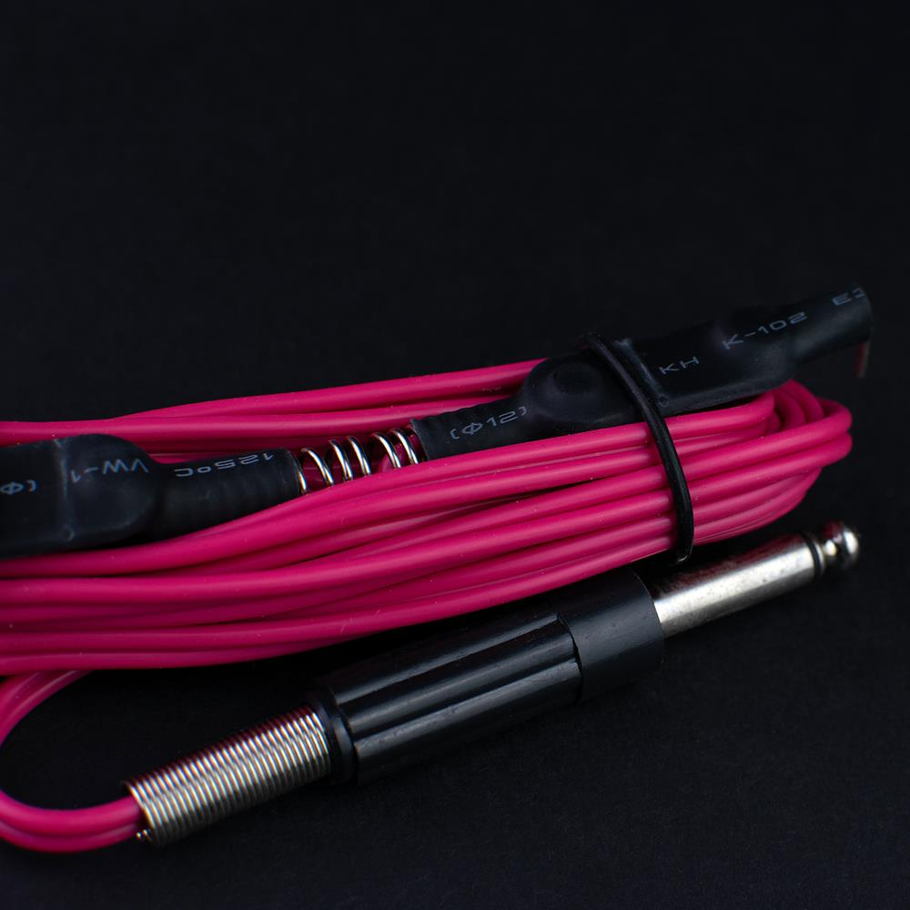 Pink (2m) Vastag Szilikonos Clip Cord kábel 