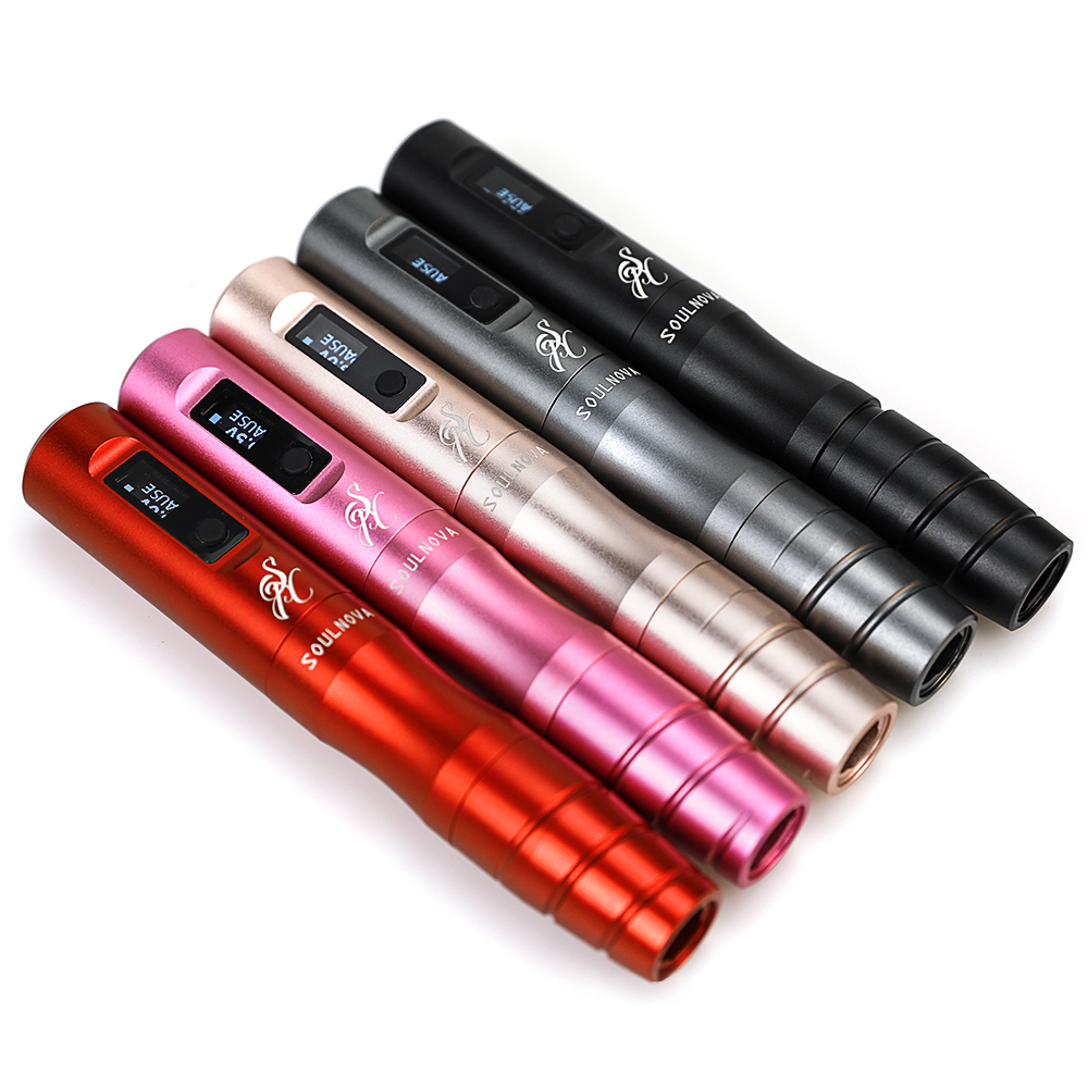 AVA Soulnova E2 mini vezeték nélküli sminktetováló pen (Piros)