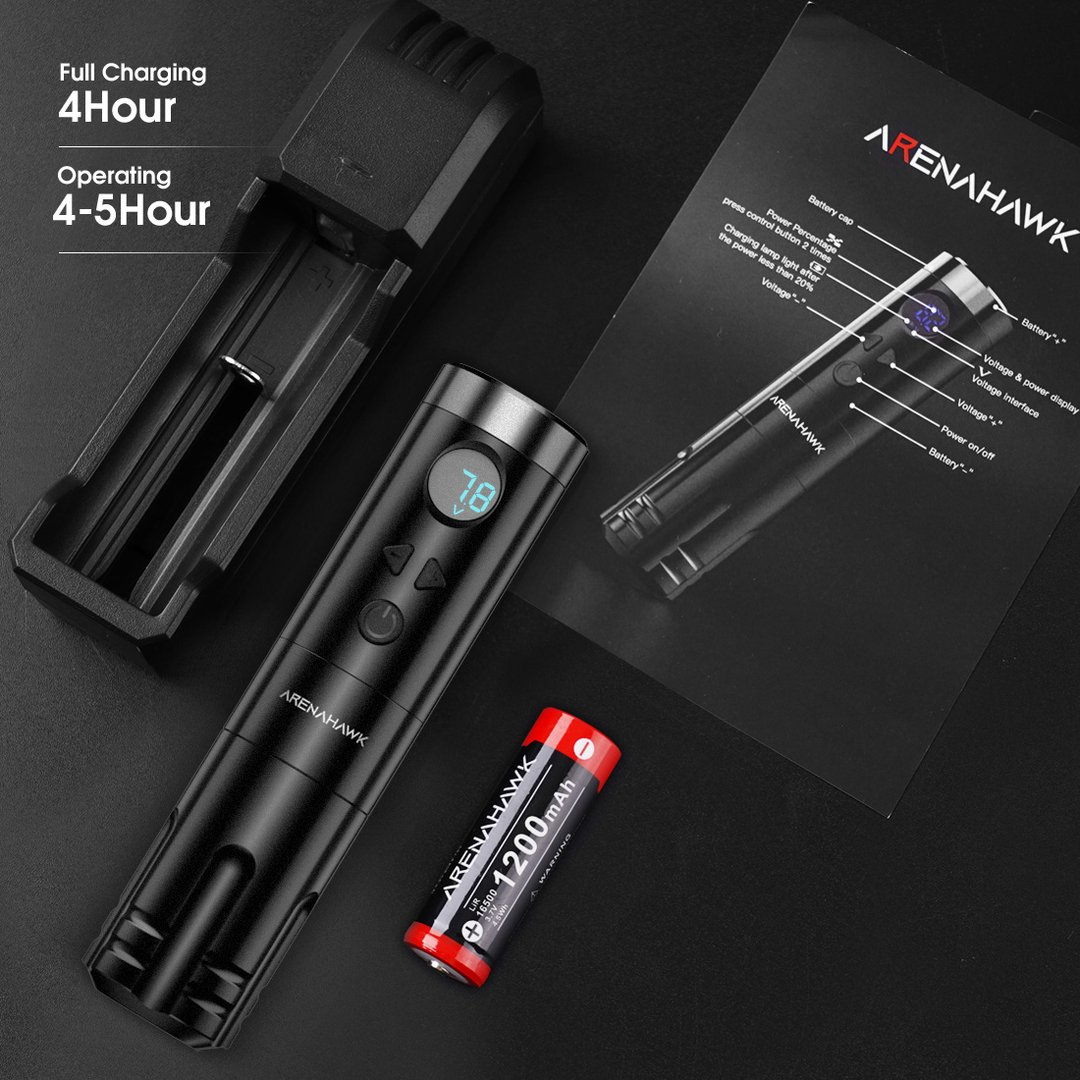Arenahawk (4.0mm) - Tetováló Pen / vezetéknélküli - akkumulátoros
